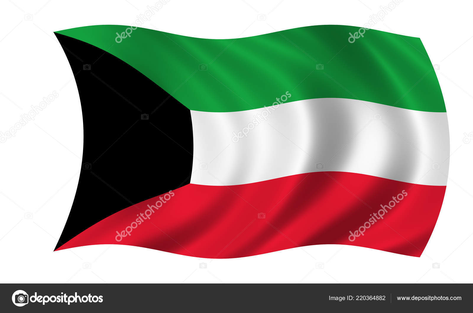 Waving Kuwait Flag Wind Stock Photo C Imagerun 220364882