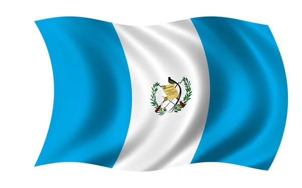 Махаючи Гватемальським Прапором Вітрі — стокове фото