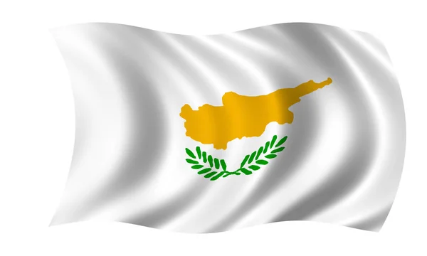 Cyprian Zászló Szél — Stock Fotó
