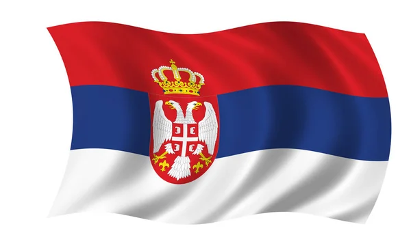 Serbian Lippu Tuulessa — kuvapankkivalokuva