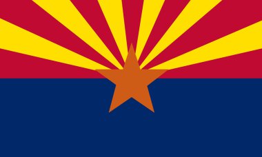Arizona Devlet bayrağı - ABD düz