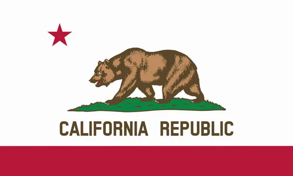 Platte Californische Vlag Usa — Stockfoto