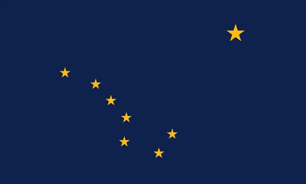 Bandiera Stato Alaska Piatta Usa — Foto Stock