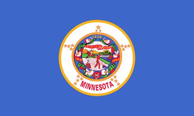 Minnesota devlet bayrağı - ABD düz