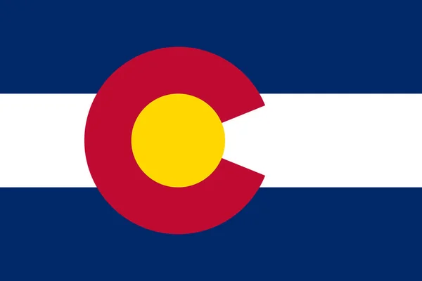 Flat Colorado State Flag Сша — стоковое фото