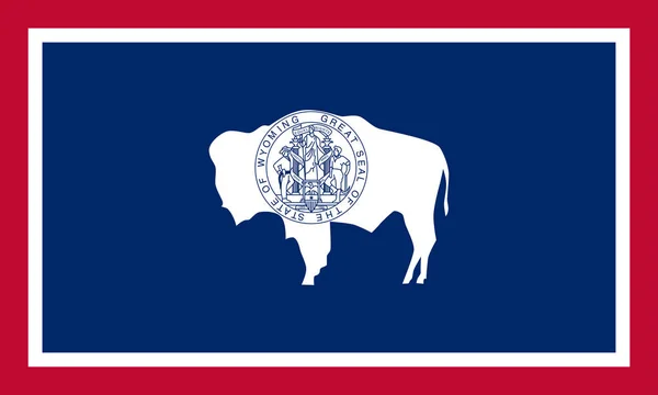 Vlakke Wyoming Vlag Usa — Stockfoto