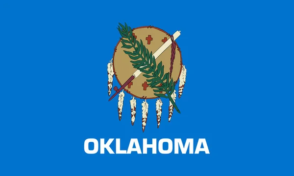 Drapeau Plat État Oklahoma Etats Unis — Photo