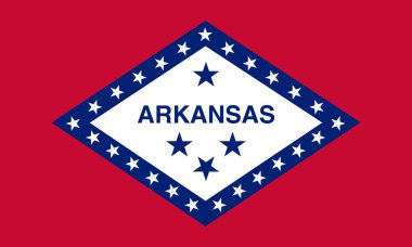 Arkansas devlet bayrağı - ABD düz