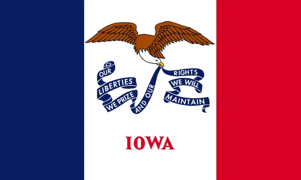 Platte Iowa Staat Vlag Usa — Stockfoto