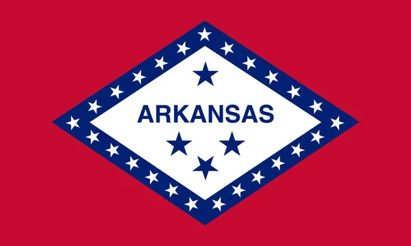 Bandeira Estado Arkansas Plana Eua — Fotografia de Stock