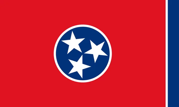 Vlakke Tennessee Vlag Usa Stockfoto
