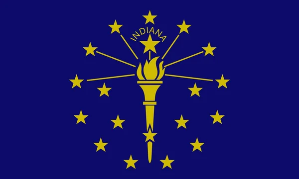 Flache Indiana State Flag Usa Stockfoto