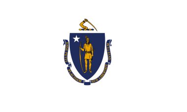düz massachusetts devlet bayrağı - abd