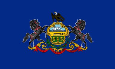 düz pennsylvenia devlet bayrağı - abd