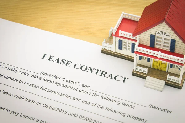 Home Lease Contract House Lease Contract Agreement Concept Home House — Stock Photo, Image