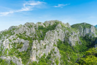 Kaya veya taş dağ Khao Dang görünüm noktası Prachuap Khiri Khan Tayland yakın çekim