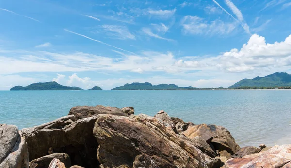 Cenário Paisagem Praia Prachuap Khiri Khan Tailândia Mar Salmoura Rocha — Fotografia de Stock