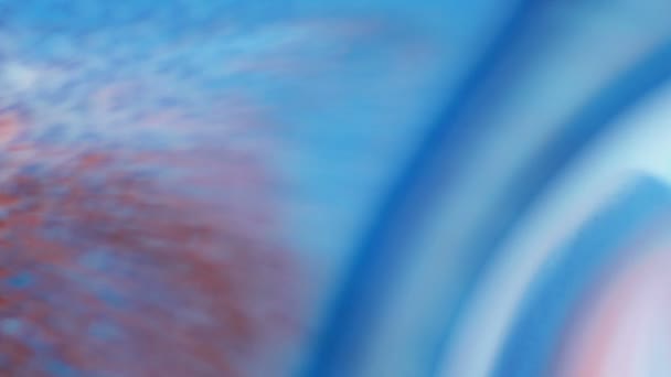 蓝色红色流抽象食物颜色墨水移动或流动的背景 抽象五颜六色的食物彩色油墨溶解在牛奶表面为艺术概念背景 3840X2160 高分辨率镜头 — 图库视频影像
