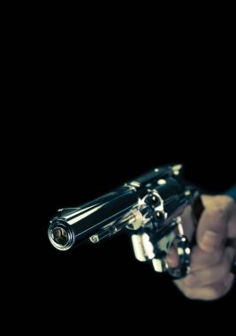 Vintage Paslanmaz Silah veya Shooter El Kitap Kapak Tarzı