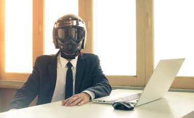 Vintage Ai Yapay Zeka İşadamı Kavramı