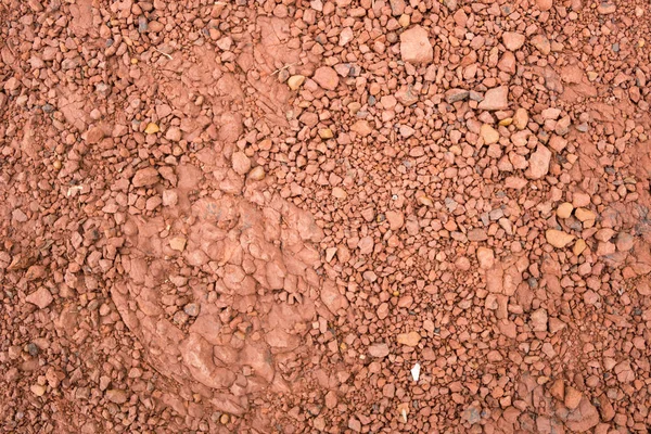 Czerwony brązowy żwir lub gleba tekstura tło dla projektu — Zdjęcie stockowe