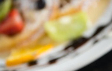 Tasarım için Bulanık Stil Kivi Meyveli Waffle Tatlısı Arka Plan