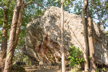 Stone Rock Cliff Mountain Hill veya Pha Ngerp Phayao Gözde Mekan N