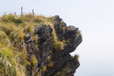 Çim ve Gökyüzü ile Phu Chi Fa Orman Parkı Top