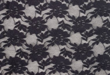 Siyah Çiçek Dantel Desen Arka Plan