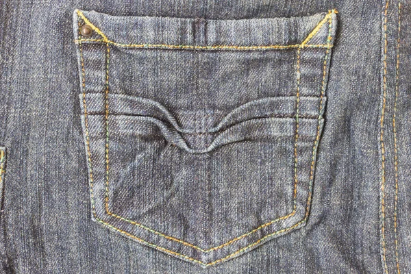Donker blauwe jeans Pocket of denim Pocket achtergrond — Stockfoto
