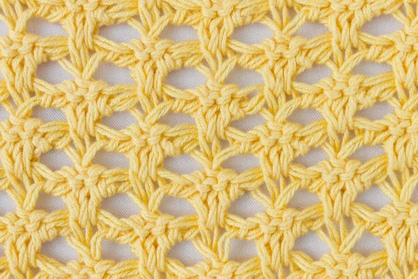 Sötét sárga kötés minta vagy kötött minta háttér zár — Stock Fotó