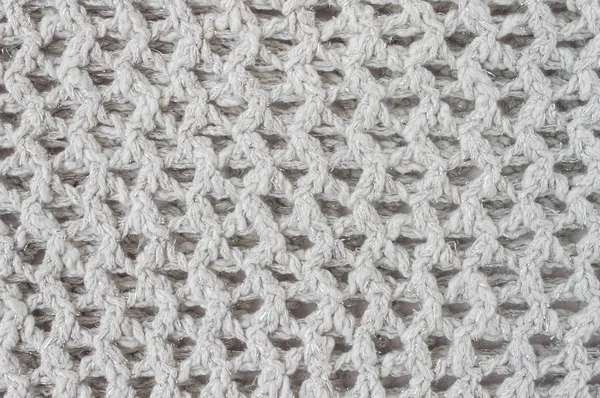 White Knitting Texture or Knitted Texture Background — 스톡 사진