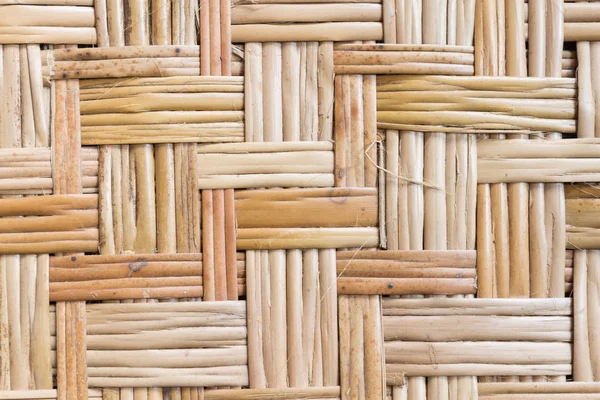 Textura de tecelagem de bambu ou padrão de tecelagem de bambu Fundo Close Up — Fotografia de Stock