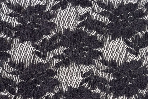 Siyah Çiçek Dantel Desen Arka Plan Close Up Görünümü