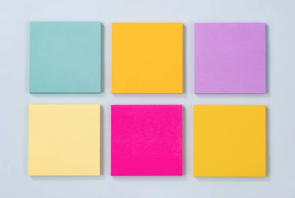 Couleur Sticky Note Note Pad Comme Vert Violet Rose Jaune — Photo