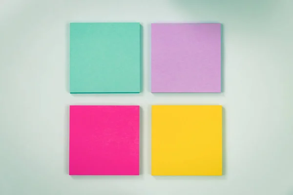 Couleur Sticky Note Note Pad Comme Vert Violet Rose Jaune — Photo