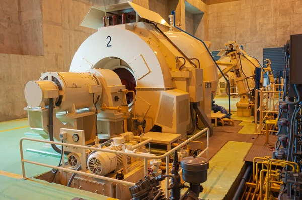 Hydro electric power generators inside its strong concrete facility
