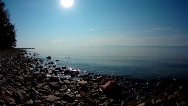 Morgon Vid Bajkals Stenstrand — Stockvideo