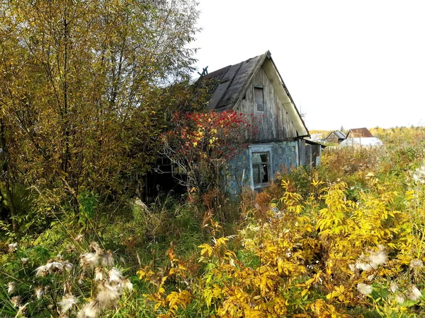 Altes verlassenes Landhaus aus Holz — Stockfoto