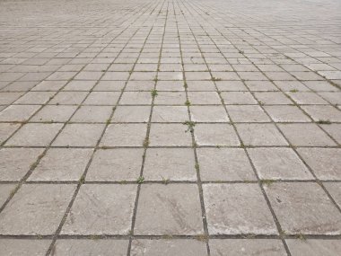 Gerçek sokak döşeme perspektifi görünümü