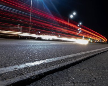 asfalt yol, gece manzarası 