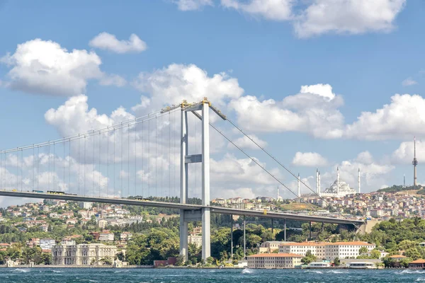 Bosfor Bridge Most Lipca Męczenników Istanbul Turcja — Zdjęcie stockowe