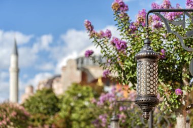 Dekoratif mum ışığı Sultan Ahmet Meydanı, Ayasofya'nın-ebilmek var olmak Seen vasıl geçmiş, Istanbul, Türkiye