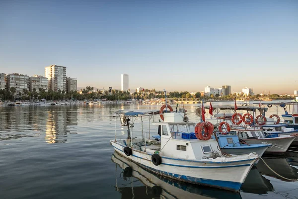 Vissersboten Die Zijn Gekoppeld Aan Haven Mersin Turkije — Stockfoto