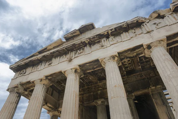 Низький Кут Зору Від Храму Гефеста Агора Афін Греція — стокове фото