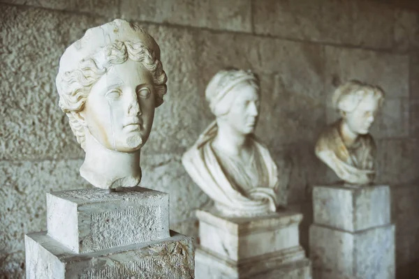 Atenas Grécia Setembro 2016 Estátua Cabeças Museu Ágora Antiga Dentro — Fotografia de Stock