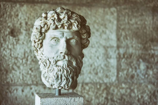 Athény Řecko Září 2016 Socha Císař Antoninus Pius Muzea Starověké — Stock fotografie