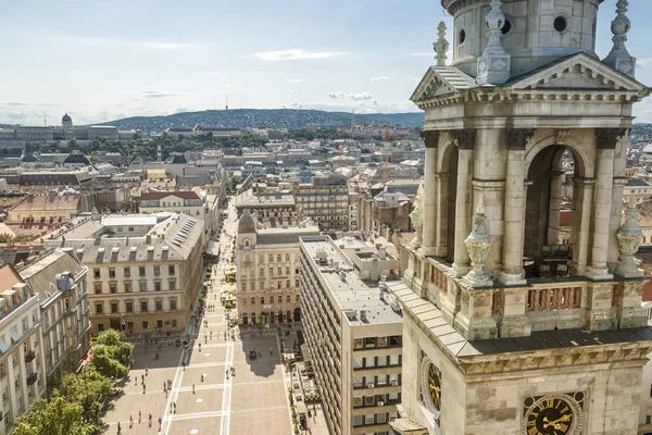 Budapest Hungary July 2015 Luftutsikt Stephen Square Fra Klokketårnet Stefan – stockfoto