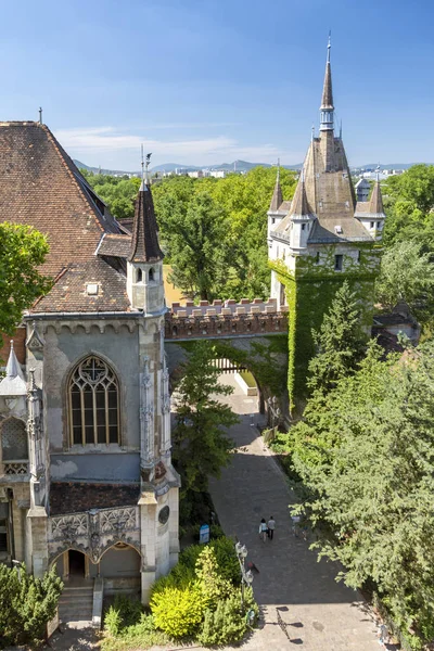 Castillo Vajdahunyad Parque Ciudad Budapest Hungría —  Fotos de Stock