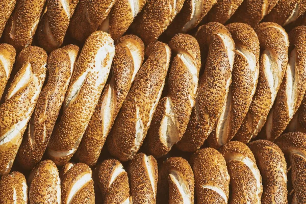 Traditionella Turkiska Bagels Simit — Stockfoto